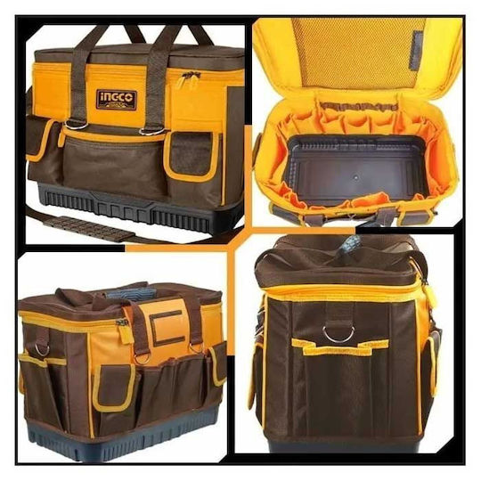 Ingco Stoff-Über-die-Schulter-Werkzeugtasche Wasserdichte Braune
