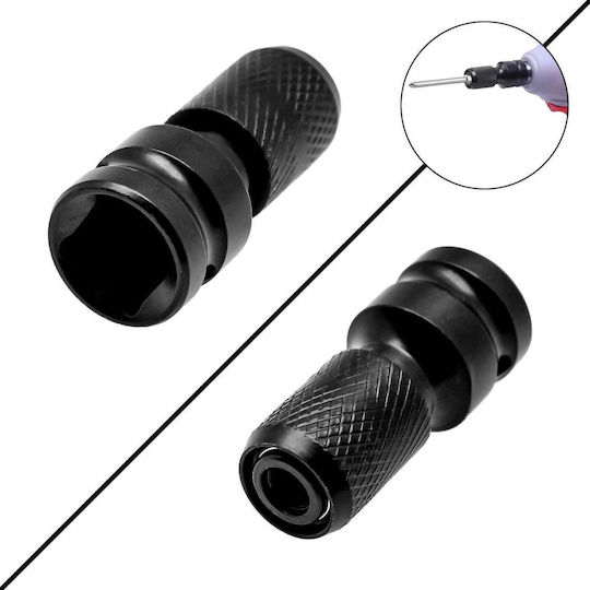 Adapter Pneumatic with Socket 1/2'' / 1/4'' / HEX and Output Bit Holder / 1/4''