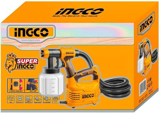 Ingco Electric Paint Spray Gun 500W with 0.8lt Container