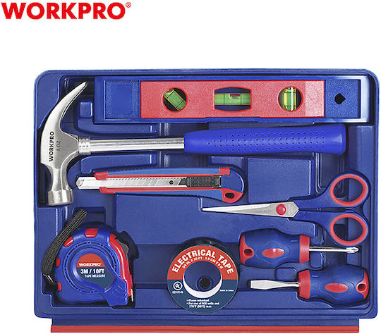 WorkPro Cărucior pentru unelte cu 3 Sertare și 125 Unelte