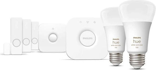 Starter Kit Smart Security 2xe27 Led Rgbw Motion Touch Sensor White Hue Secure 929002468824 Philips 929002468824 White