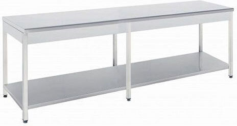 Niki Inox Ανοξείδωτο Τραπέζι Μ209xΒ70xΥ88cm