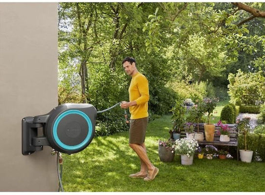 Gardena Rollup L Automatic Вятър за Поливане Стенен с Маркуч 30м L