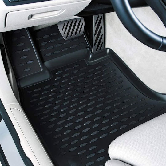 Novline Set of Front and Rear Mats 4pcs Tray Type for Fiat Panda 2011+ Black