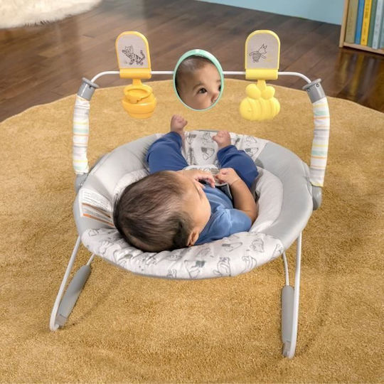 Bright Starts Електрически Релакс Бебе Disney Baby - Winnie The Pooh с Музика и Вибрация Син за Дете до 2.28кг