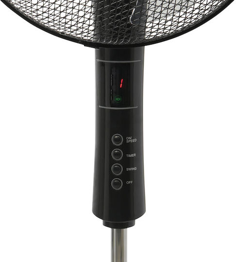Human FS-40-12R Pedestal Fan 55W with Fan Diameter 40cm Remote Control Black