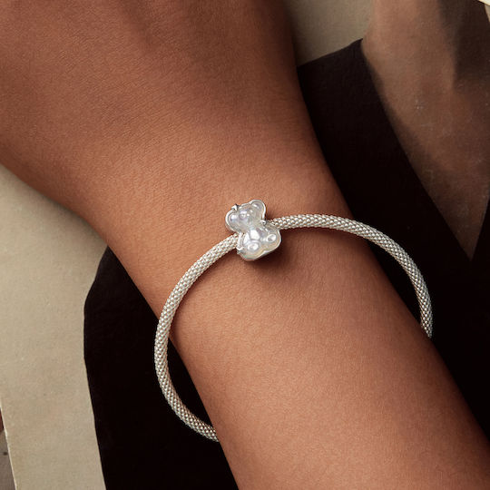 Charm Argintiu 925 Urs Alb