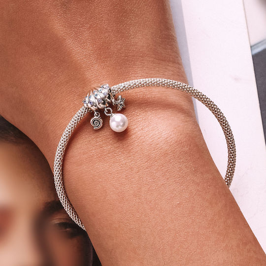 Silber Charm 925 Zartes Muschel Charm