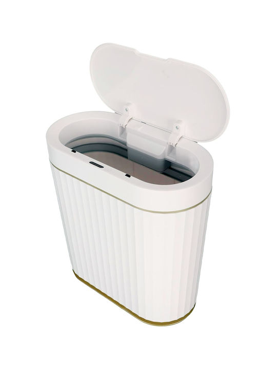 Home Use Waste Bin Waste Plastic with Photocell White 9lt 1pcs