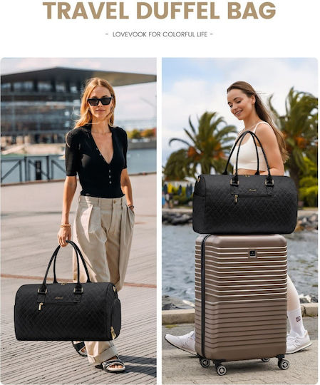 Lovevook Σετ Σακ Βουαγιάζ 40lt Μαύρο Υφασμάτινο