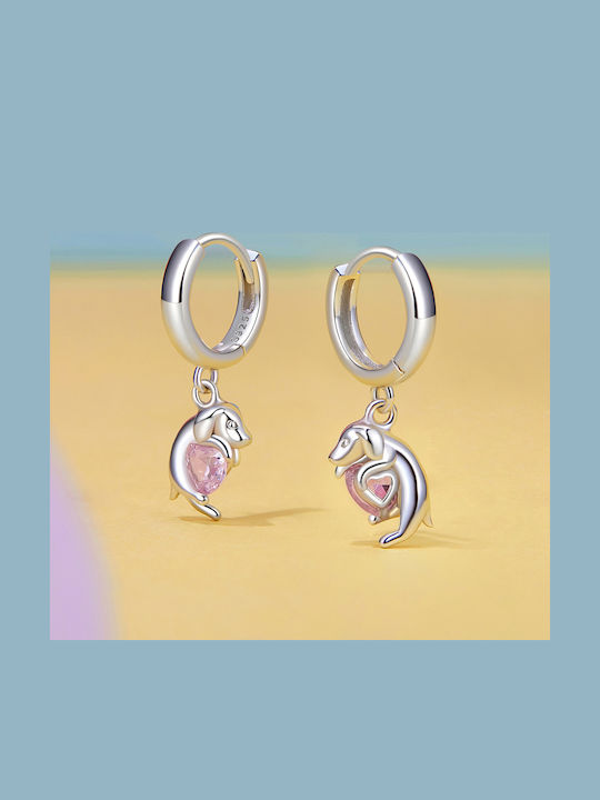 Daskalakis Earrings made of Silver Gold Plated with Stones