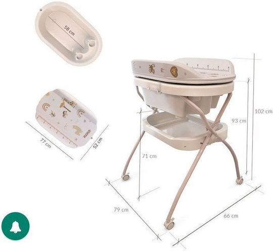 Neno Baby Bath-Changing Table Beige