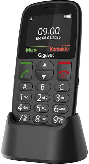Gigaset GL395 Dual SIM Mobile with Large Buttons Black