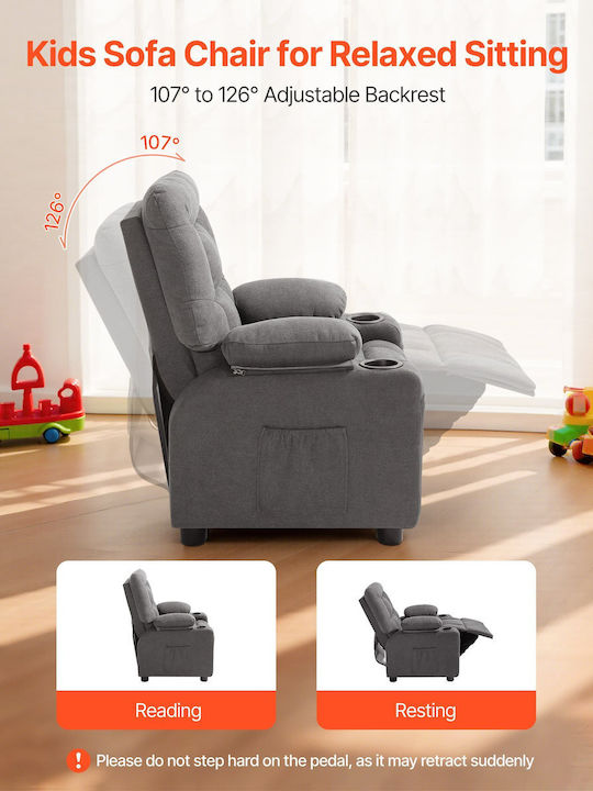 Kids Armchair Grey