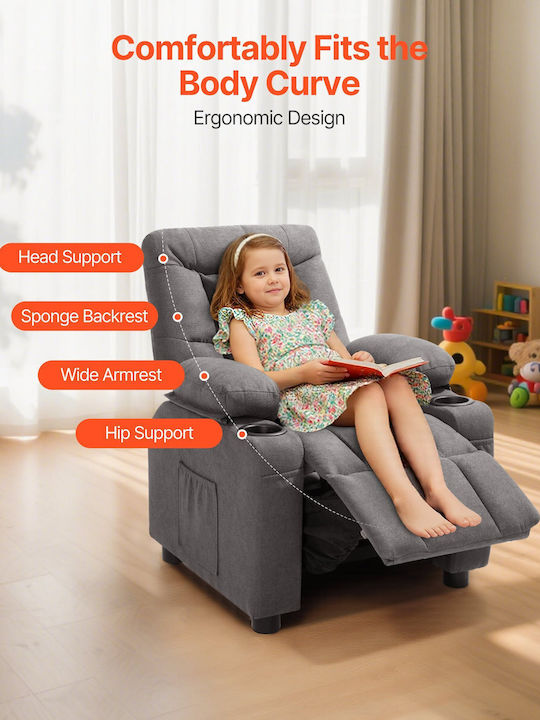 Kids Armchair Grey