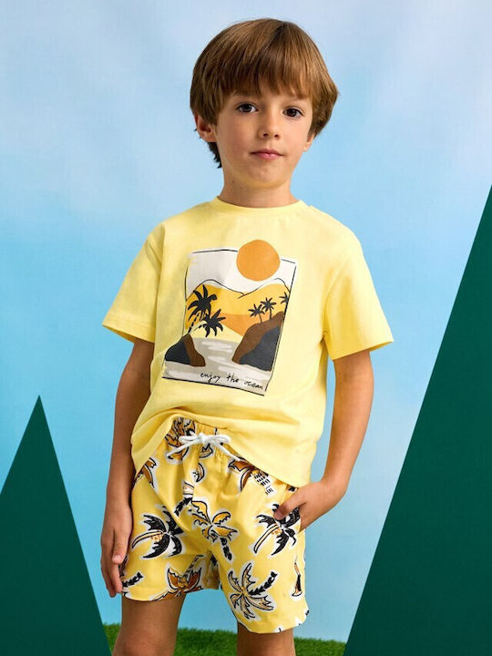 Mayoral Kids Swimwear Swim Shorts Yellow