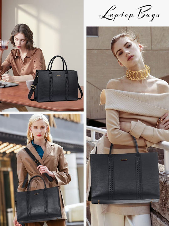 Σετ Γυναικεία Τσάντα Shopper Ώμου Μαύρη
