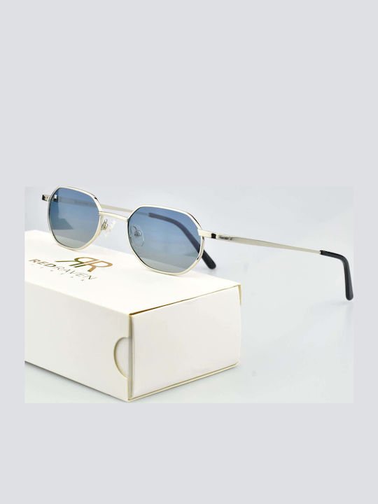 Red Raven Nico Unisex Sunglasses with Light Blue Metal Frame and Light Blue Polarized Lens rd--53053275046222