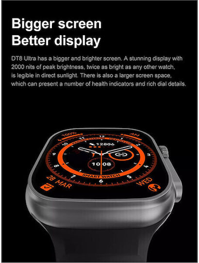 Microwear T800 Ultra 49mm Smartwatch (Portocaliu)