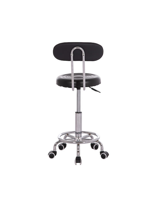 Stool Bar Iris with Adjustable Height Black 34x43x86cm
