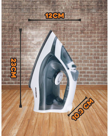 Hausberg HB-7850GR Σίδερο Ατμού 2000W με Κεραμική Πλάκα και Συνεχόμενη Παροχή 10gr/min