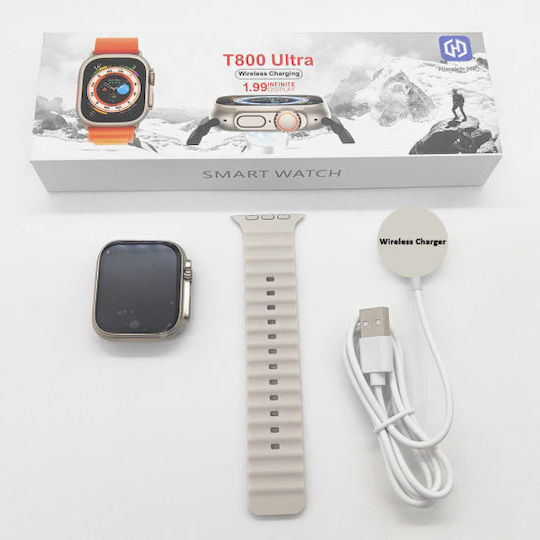 T800 Ultra 44mm Smartwatch mit Pulsmesser (Gray)