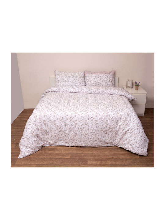 Anna Riska Duvet Cover Set Cotton Semi-double with Pillowcase 180x240 Premium Beige