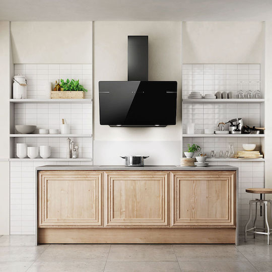 Elica Shire BL/A/90 Chimney Vent Hood 90cm Black