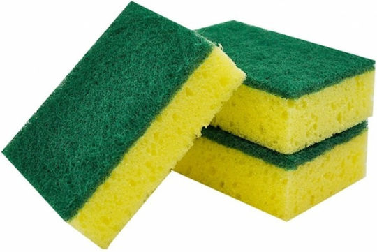 HOMie Kitchen Sponge for Dishes Yellow 12x7x3cm 3pcs