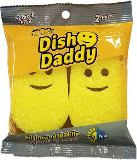 Scrub Daddy Dish Daddy Комплект Спонджове Плочи Жълти 2бр