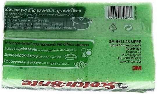Scotch Brite Kitchen Sponge for Dishes Green Large Classic