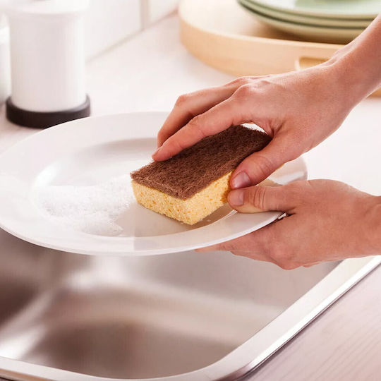 York Eco-Friendly Kitchen Sponge for Dishes Yellow Eco Natural No 035540 2pcs