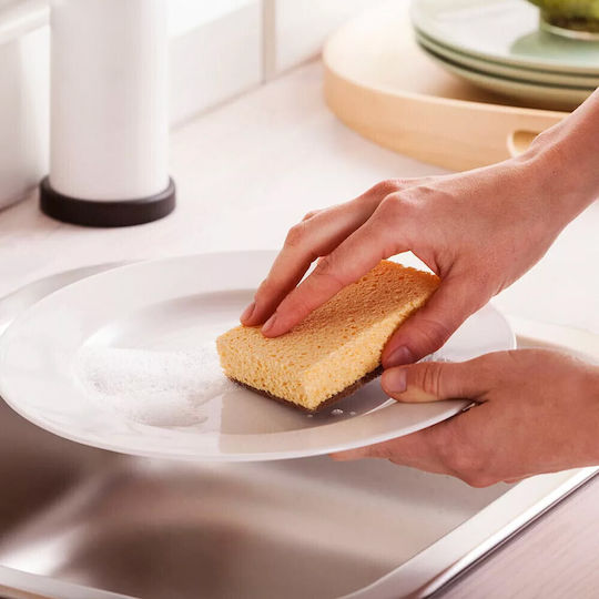 York Eco-Friendly Kitchen Sponge for Dishes Yellow Eco Natural No 035540 2pcs