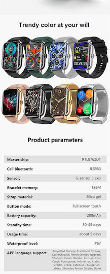 Microwear F12 Smartwatch (Negru)