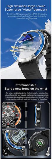 Microwear X11 Smartwatch με Παλμογράφο (Black / Blue)