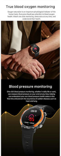Microwear X11 Smartwatch με Παλμογράφο (Black / Blue)