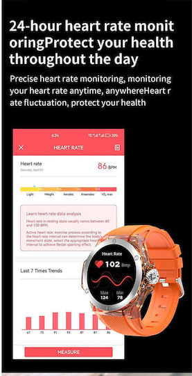 Microwear TK20 Smartwatch mit Pulsmesser (Black)