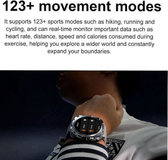 Microwear Ak71 Smartwatch (Μαύρο)