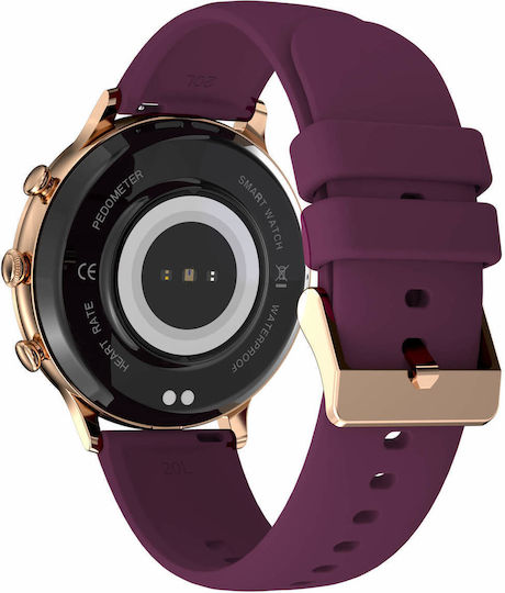 Microwear I70 Smartwatch με Παλμογράφο (Μωβ)