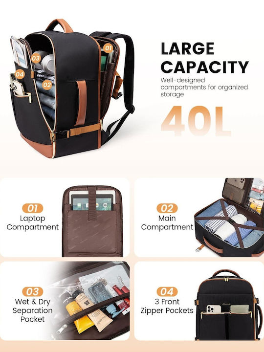 Lovevook Раница Водоустойчива 40л Черна