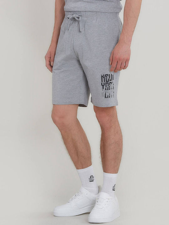 Αθλητική Ανδρική Βερμούδα Grey Mel/black