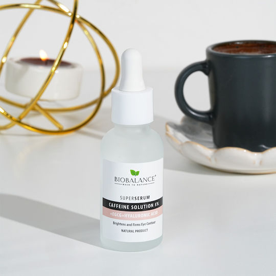 Alpaya Dermaceuticals Serum Contur Pentru Ochi cu 5% Caffeină Serum Anti-Îmbătrânire Pentru Ochi cu Acid Hialuronic Pentru Cearcane 30ml