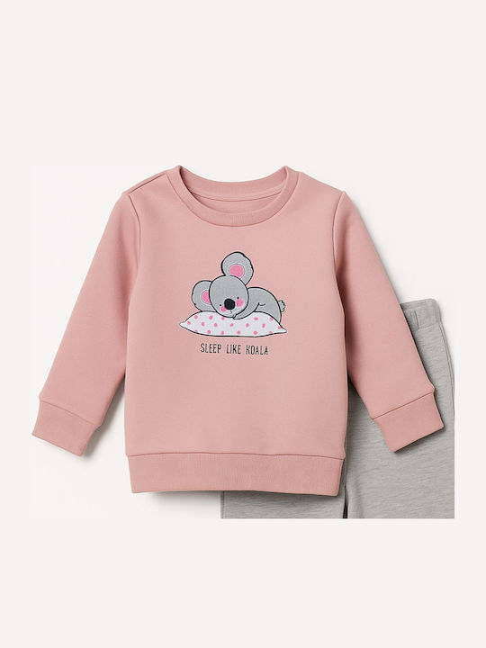 Venere Παιδική Πιτζάμα Χειμωνιάτικη Venere Pink