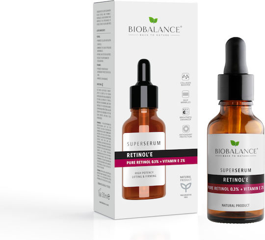 Alpaya Dermaceuticals Super Serum Retinol'E Καταπραϋντικό και Αντι-İmbătrânire Serum Ochi με Ρετινόλη και Vitamina E pentru Strălucire și Tonifiere 30ml