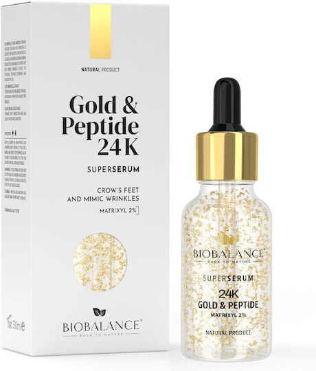 Alpaya Dermaceuticals Super Serum 24K Gold Serumul Anti-îmbătrânire pentru Ochi cu Peptide pentru Strălucire 30ml