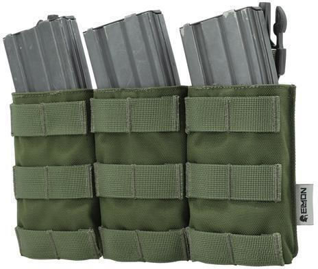 Elmon Αε Pc Triple Mag Front Placard M4/m16 Gen Iii Πολυλειτουργική Θήκη Γεμιστήρων Olive Green