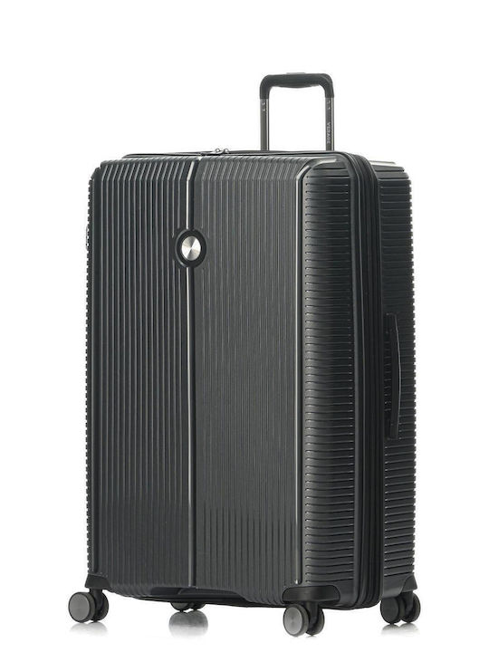 Verage Freeland Großer Reisekoffer Hartschalen Schwarz mit 4 Räder Höhe 75cm