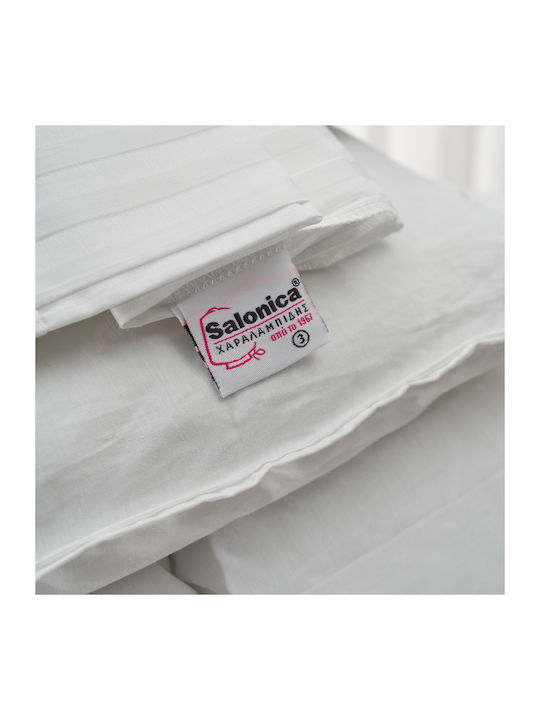 Charalambidis Textiles Σεντόνι King Size με Λάστιχο 250x270εκ. Λευκό