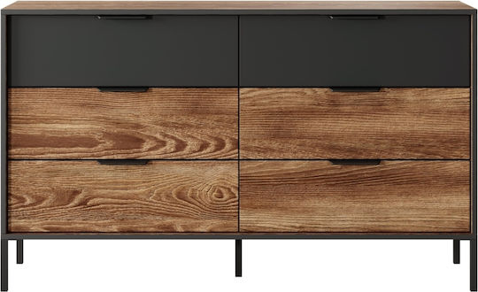Schlafzimmer Set Chestnut + Anthracite 160x200cm 4Stück