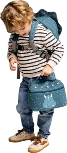 Trixie School Insulated Hand Lunch Bag 0.5lt Blue Dinosaurs 20 x 14 x 20cm